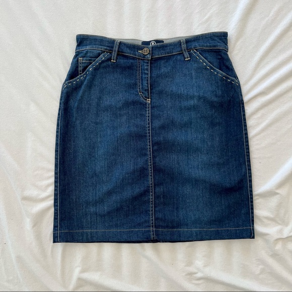 Bogner Dresses & Skirts - Bogner Blue Denim Knee-Length Skirt